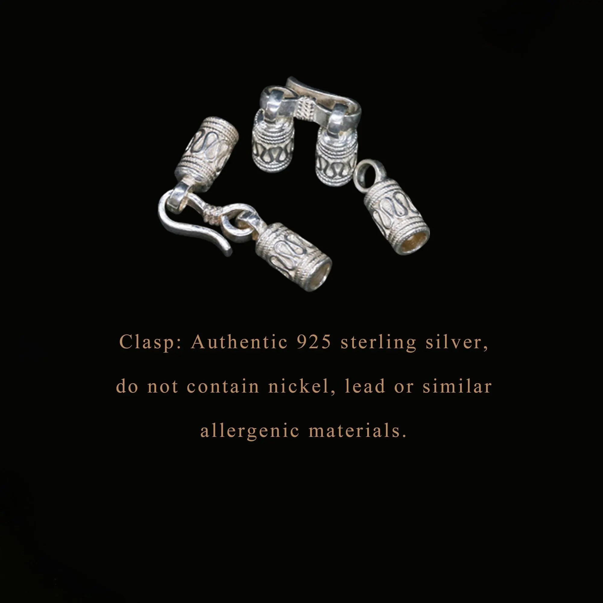 Handmade Tibetan Buddhist Energy Bracelet, 925 Sterling Silver Lucky Charm｜Prayer Meditation Bracelet｜Protection Bracelet