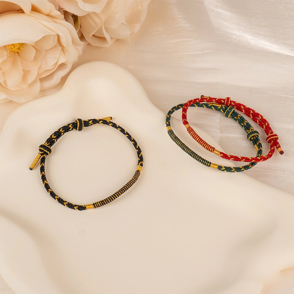 Blessed Red Bracelet Handmade Good Fortune Amulet Bracelet for Parents and Elders, Spiritual Gift for Long Life easter wish bracelet