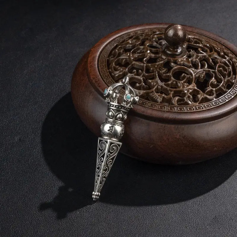 Tibetan Vajra Necklace-Handwoven Fortune Longevity Cord
