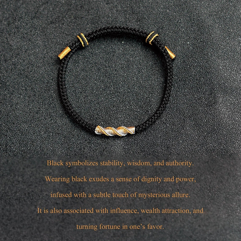 Dragon Knot Red String Bracelet – Handwoven Tibetan Protection Amulet