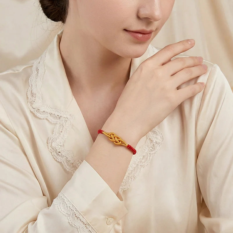 LRK Tibetan Fortune Bracelet - Handmade Traditional Cord for Good Luck