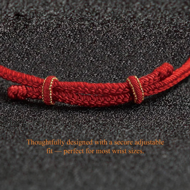 Dragon Knot Red String Bracelet – Handwoven Tibetan Protection Amulet