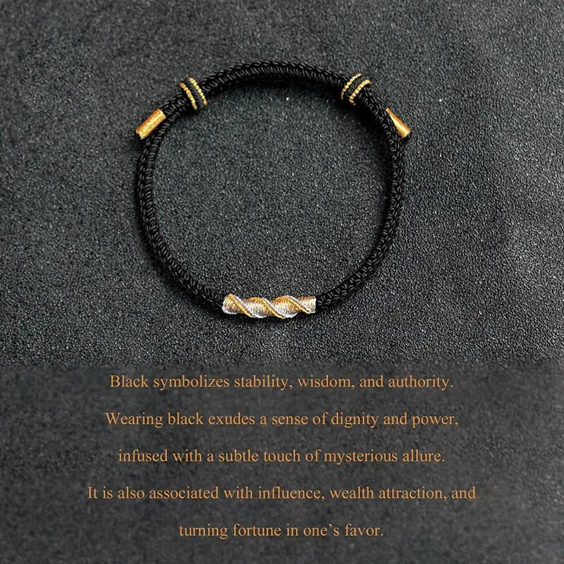 Dragon Knot Red String Bracelet – Handwoven Tibetan Protection Amulet