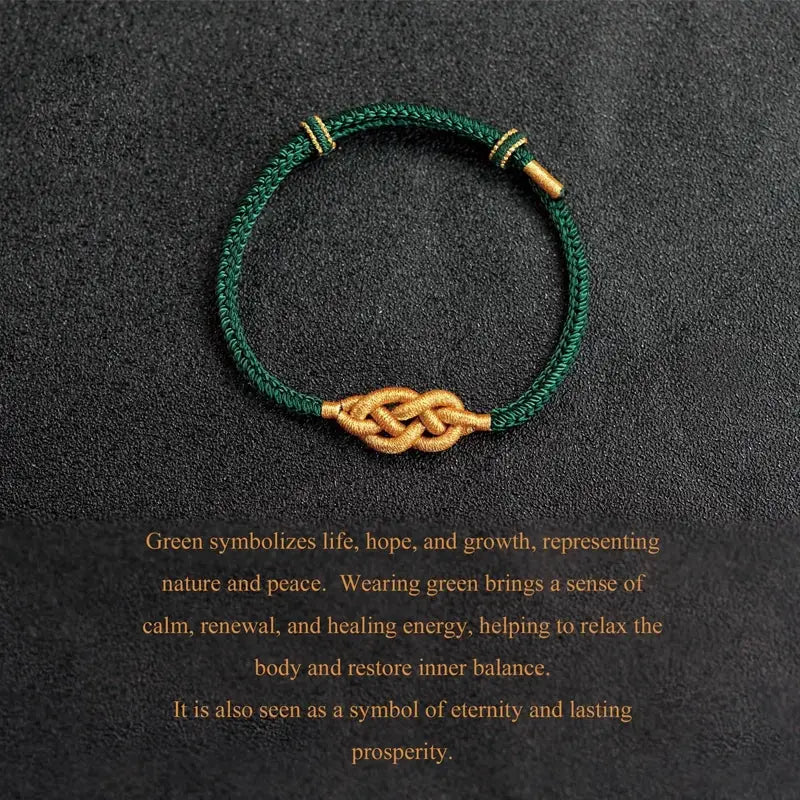 Wealth Flow Red String Bracelet – Handwoven Tibetan Amulet for Prosperity & Protection