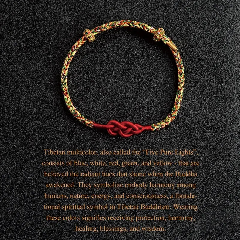 Wealth Flow Red String Bracelet – Handwoven Tibetan Amulet for Prosperity & Protection