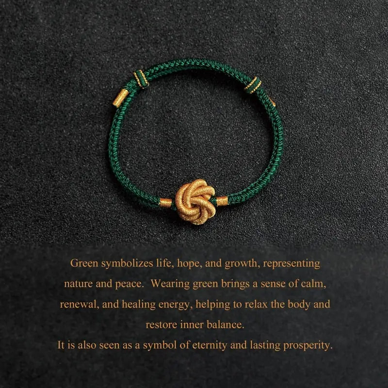 Mandala Knot Red String Bracelet – Handwoven Tibetan Amulet for Healing & Spiritual Balance
