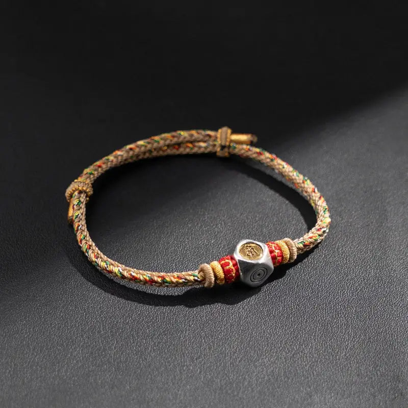 Samantabhadra Buddha Bracelet, Dragon Snake Zodiac Red String, Handmade Buddhist Protection