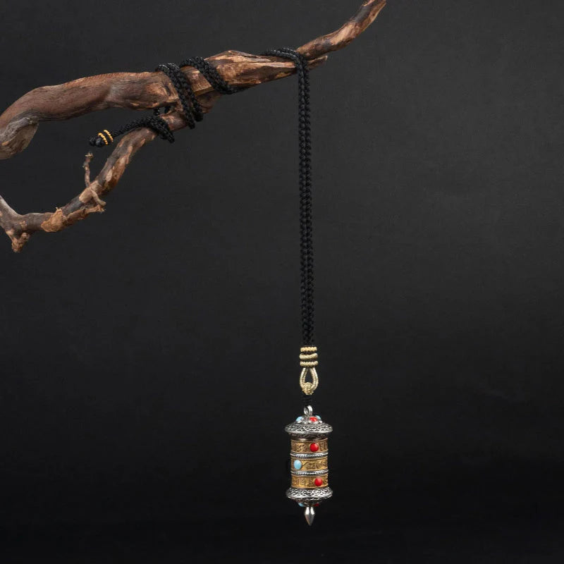 Tibetan Prayer Wheel Pendant - Symbol Success and Prosperity