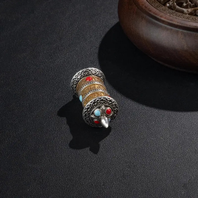Tibetan Prayer Wheel Pendant - Symbol Success and Prosperity