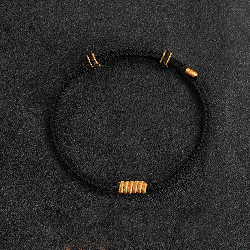 Zen-Inspired Red String Protection Bracelet – Handwoven Tibetan Lucky Knot Amulet