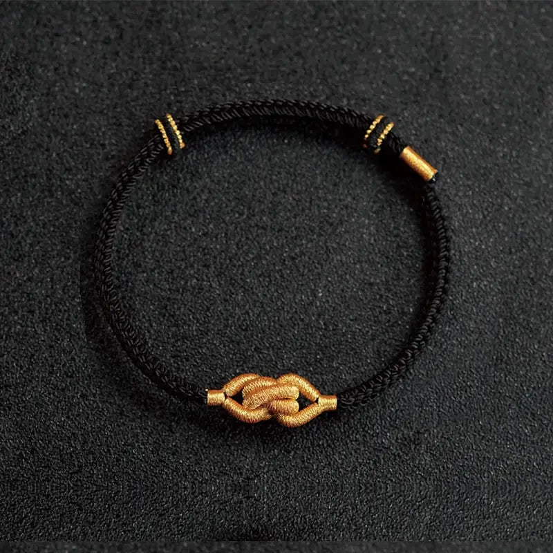 Vajra Guardian Knot Bracelet – Handwoven Tibetan Red String Amulet for Protection & Peace